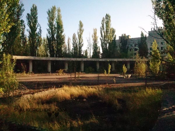 Припять колоннада гостиница Полесье