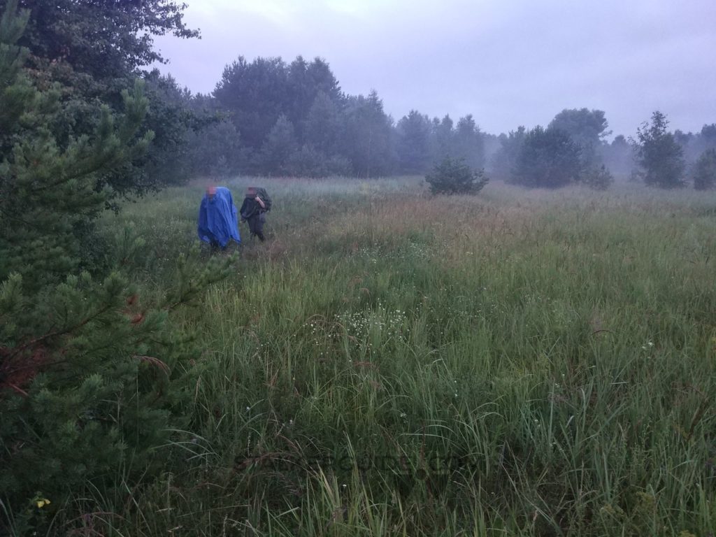 Нелегалы пересекают поле