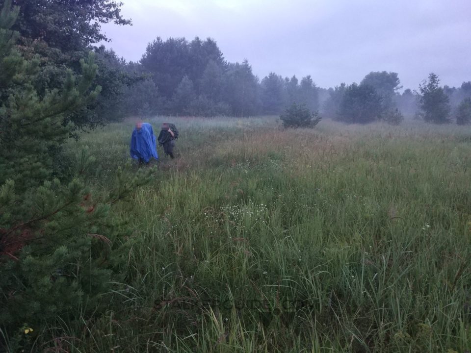 Нелегалы пересекают поле